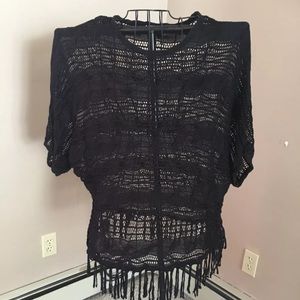 Corcheted sweater with tassels, size XL, Macy's